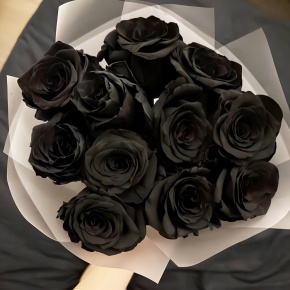 Букет "Черная королева" из 11 черных роз Эквадор (60 см) в Голицыно