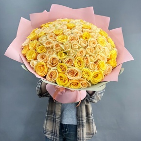 Букет "Май лайф" из 101 розы (50 см) в Голицыно