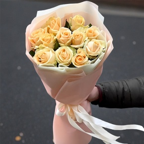 Букет из 11 роз Пич Аваланж (60 см) в Голицыно