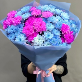 Букет "Матильда" из 15 кустовых хризантем в Голицыно