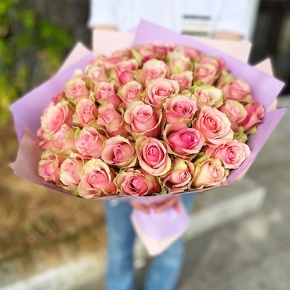 Букет 51 роза Бэлла Роса (40 см) в Голицыно