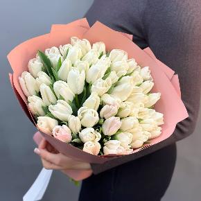 Букет из 49 белых тюльпанов в Голицыно