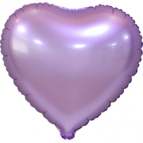 Сердце сиреневое фольгированный шар с гелием (45 см) в Голицыно