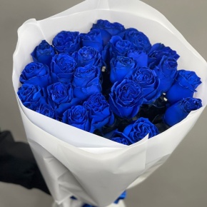 25 синих роз Эквадор (60 см) в Голицыно