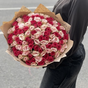 Букет "Амурный" из 101 розы (40 см) в Голицыно