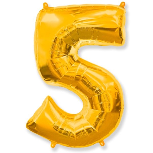Шар гелиевый цифра 5 (40х102 см) в Голицыно