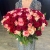Букет 151 роза красный микс (50 см) в Голицыно