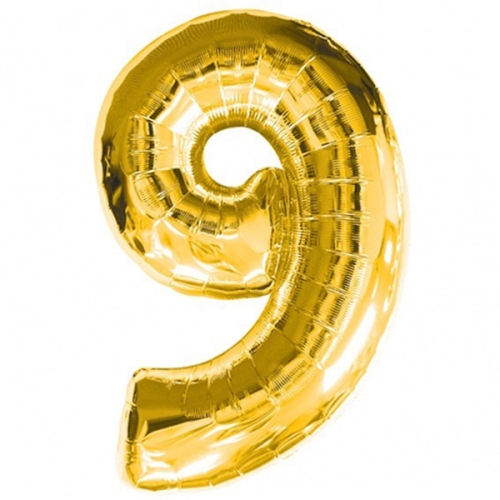 Шар гелиевый цифра 9 (40х102 см) в Голицыно